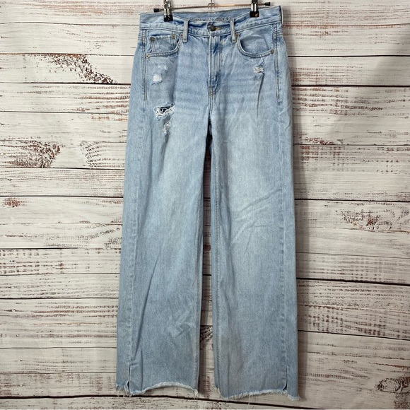 American Eagle Outfitters Jeans American Eagle Skater Wide Leg Raw